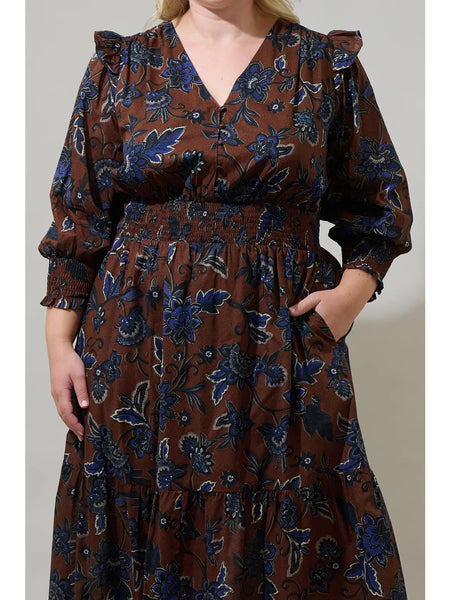 Marlina Dress -- Brown