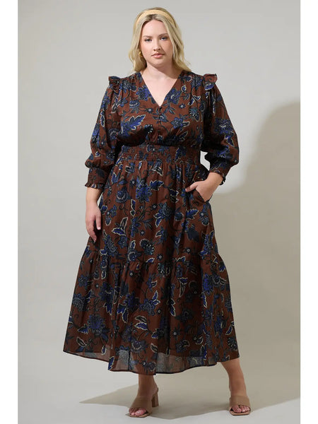 Marlina Dress -- Brown