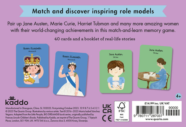 Little People, Big Dreams Amazing Women Memory Game