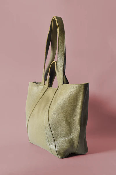 Origami Bag - Pebbled Olive