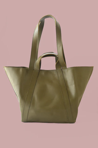 Origami Bag - Pebbled Olive