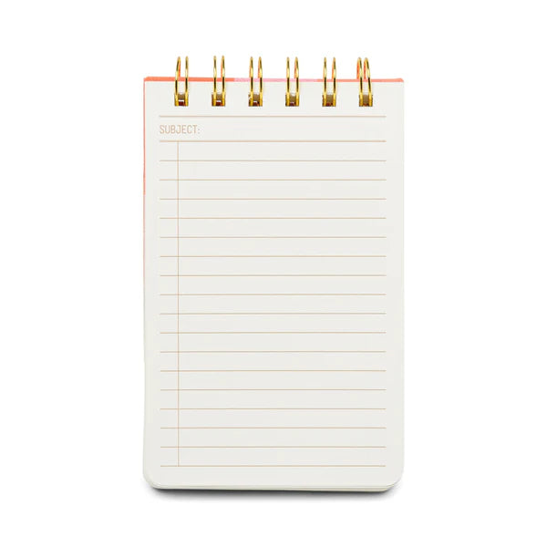 Twin Wire Notepad - Rainbow Check