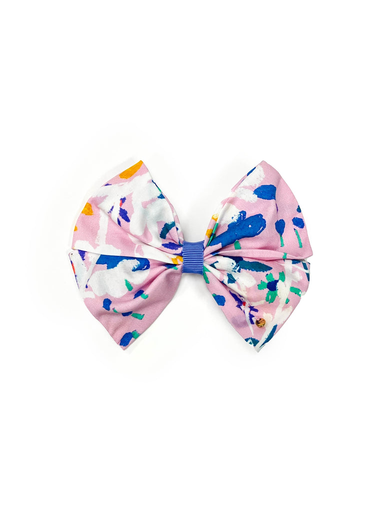Baby Bow with Clip -- Pink