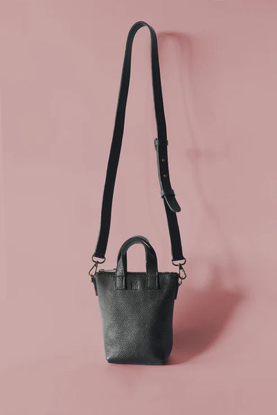 Phone Crossbody - Pebbled Black