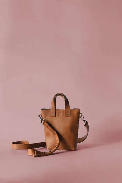 Phone Crossbody - Pebbled Cognac