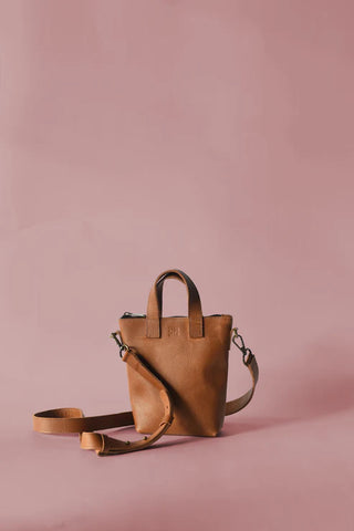 Phone Crossbody - Pebbled Cognac