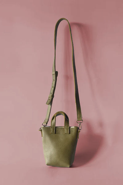 Phone Crossbody - Pebbled Olive
