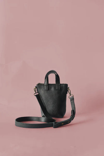 Phone Crossbody - Pebbled Black