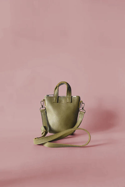 Phone Crossbody - Pebbled Olive