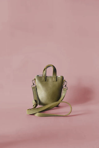 Phone Crossbody - Pebbled Olive