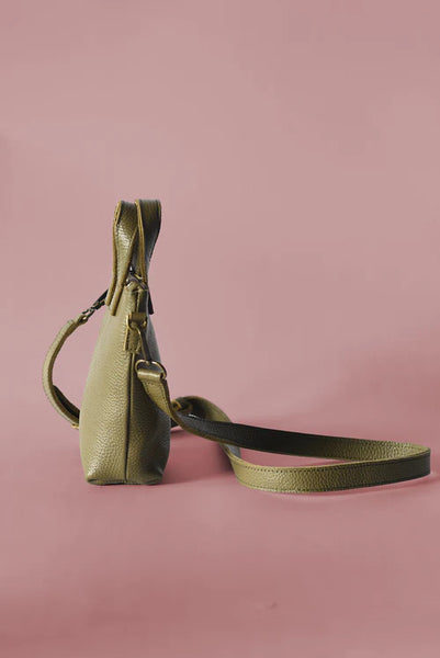 Phone Crossbody - Pebbled Olive