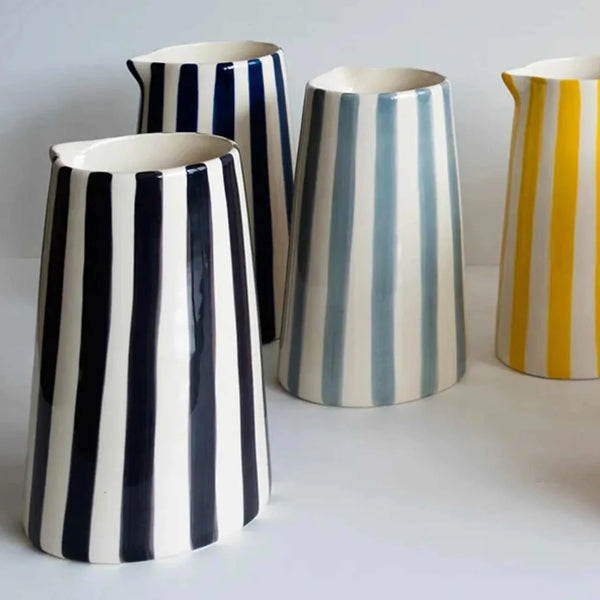 Graphite Candy Stripe Pitcher