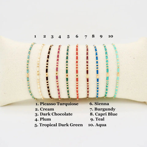 Maya Dainty Bracelet - Tropical Dark Green