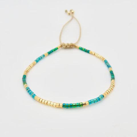 Dainty 3 Tone Bracelet - Peacock