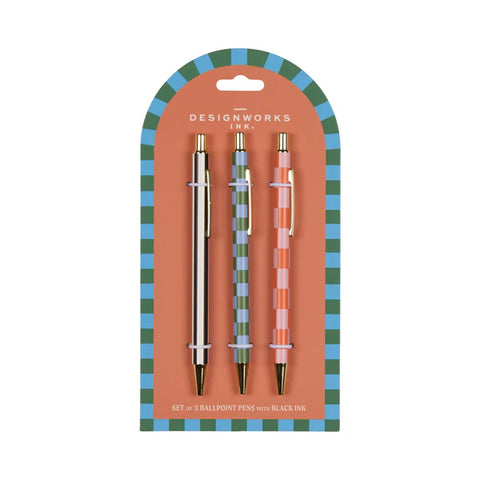 A Dopo Set of Pens - Stripes & Checks