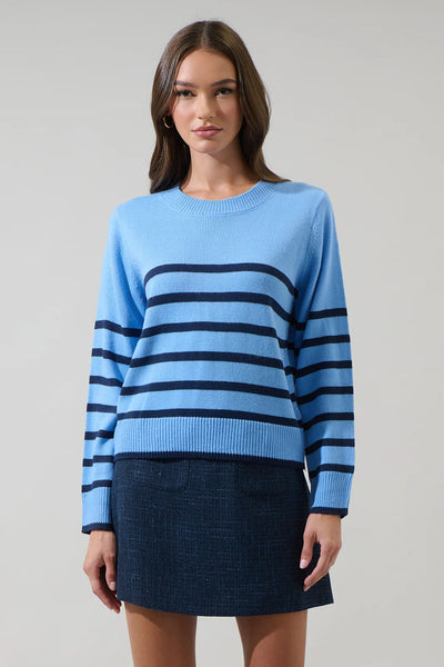 Chantilly Sweater -- Blue Stripe