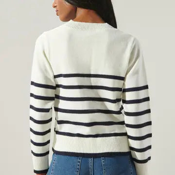 Chantilly Sweater -- Navy Stripe