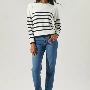 Chantilly Sweater -- Navy Stripe