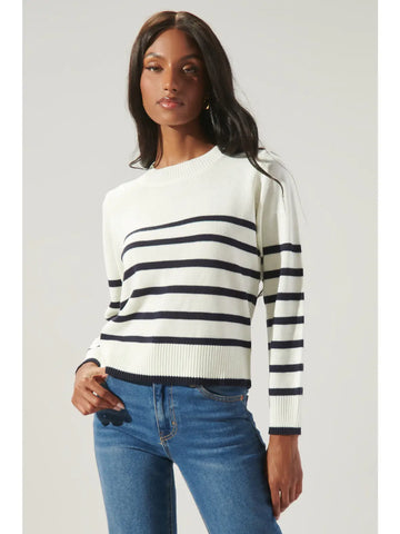 Chantilly Sweater -- Navy Stripe