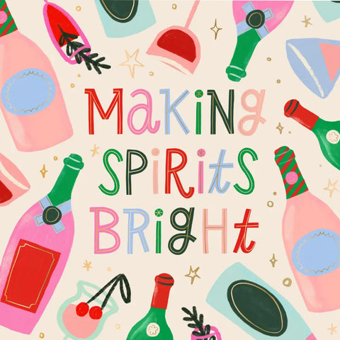 Cocktail Napkins - Making Spirits Bright