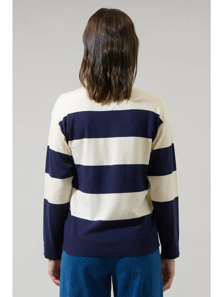 Sadie Sweater -- Navy Stripe