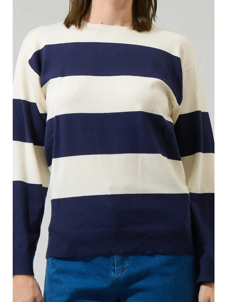Sadie Sweater -- Navy Stripe
