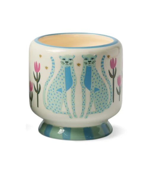 A Dopo "Blue Cheetahs" Candle - Linen & Orris (CANNOT SHIP)