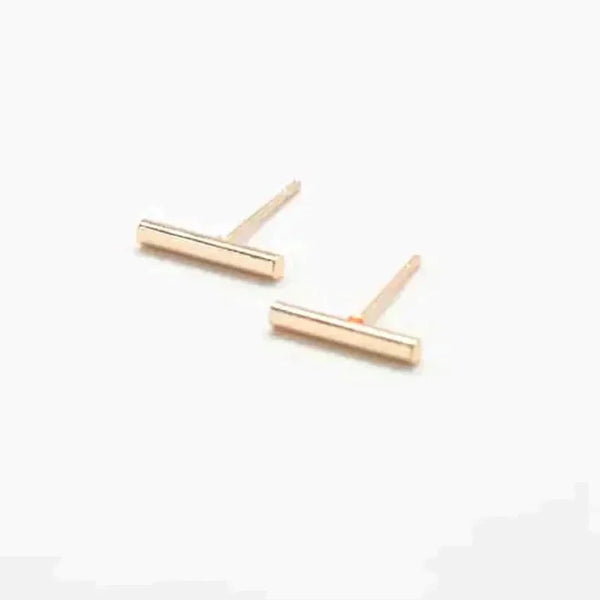 Gold Slim Bar Earrings