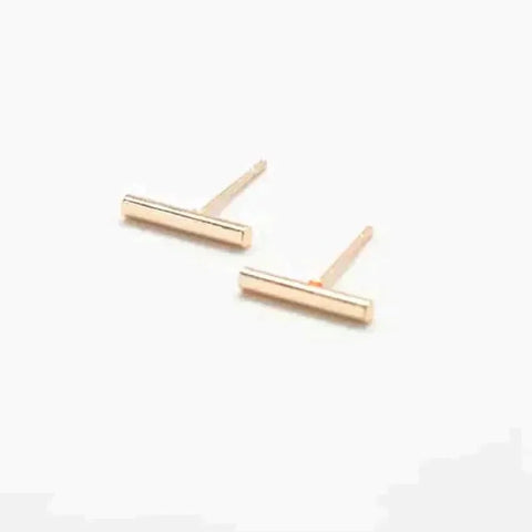 Gold Slim Bar Earrings