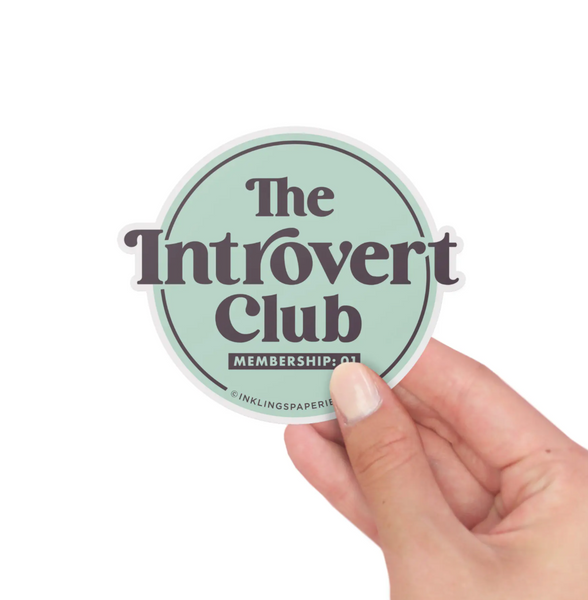 Introverts Club Vinyl Sticker