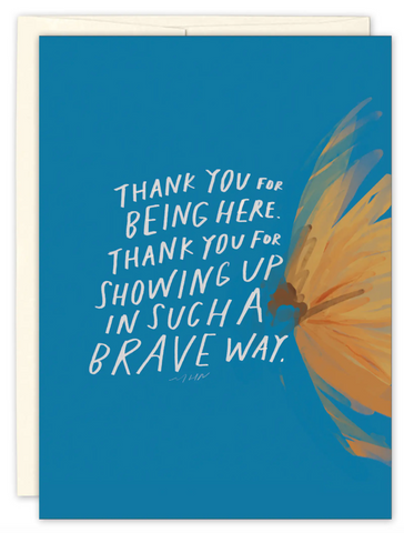 Showing Up Thank You Card