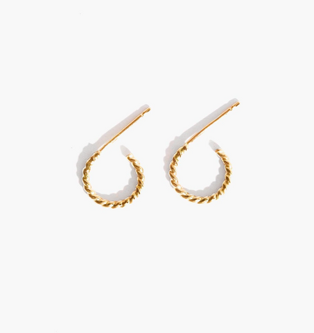 Milani Rope Huggie Hoops -- Gold