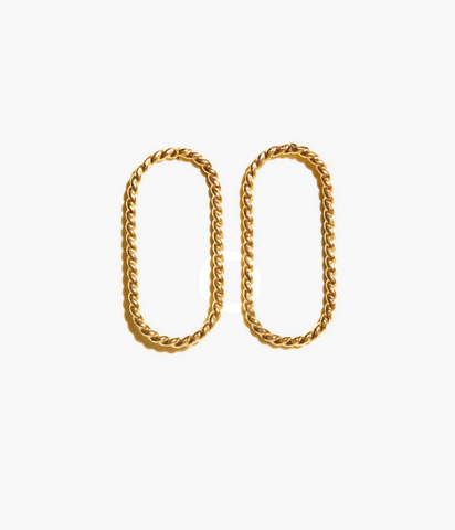 Milani Rope Oval Earrings -- Gold