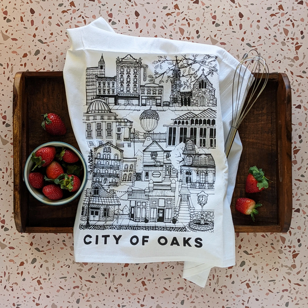 Downtown Raleigh, NC Tea Towel