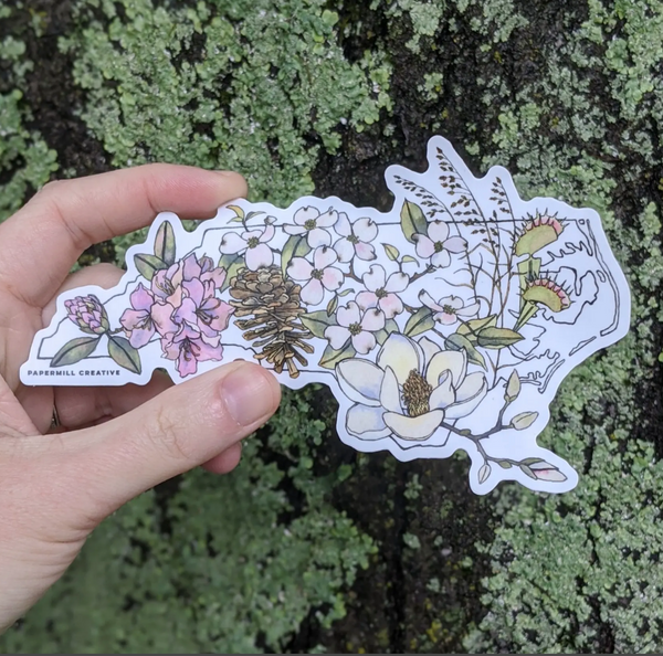 North Carolina Native Plants Vinyl Sticker