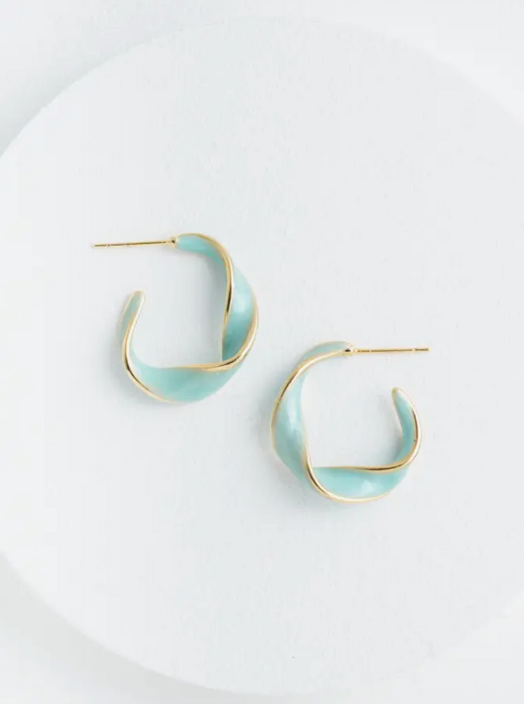 With A Twist Hoops - Mint