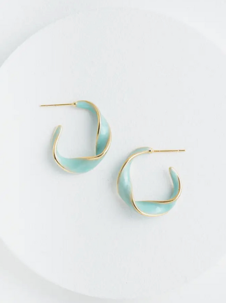With A Twist Hoops - Mint