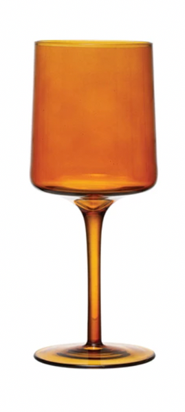 14 oz. Stemmed Wine Glass - Amber