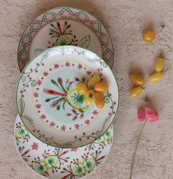 8" Round Stoneware Plate - #2 -  IN STORE/CURBSIDE PICK-UP ONLY