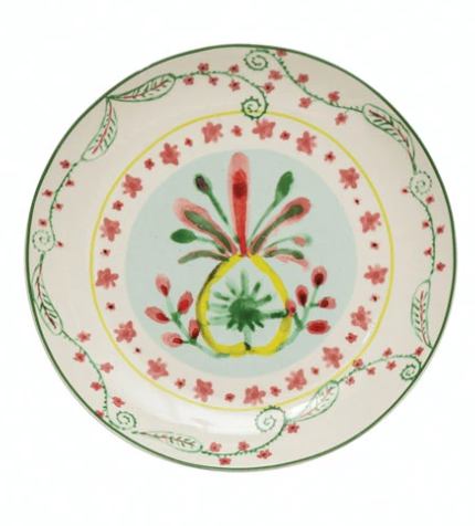 8" Round Stoneware Plate - #2 -  IN STORE/CURBSIDE PICK-UP ONLY