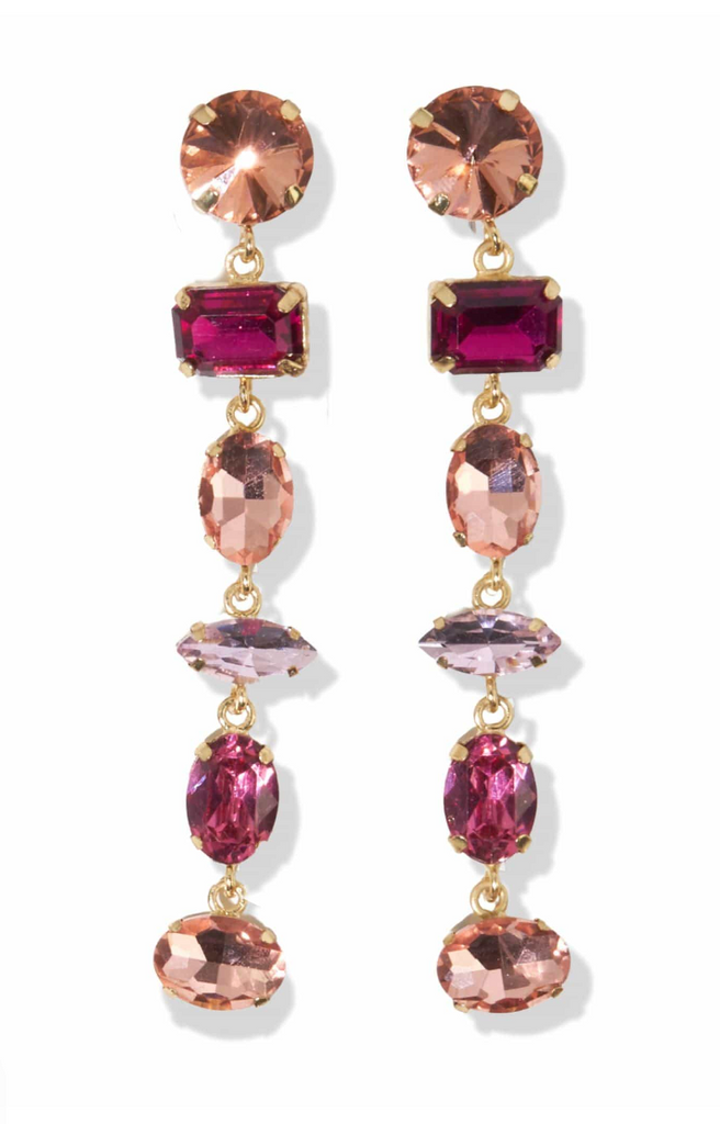 Ombre Dangle Earrings - Pink