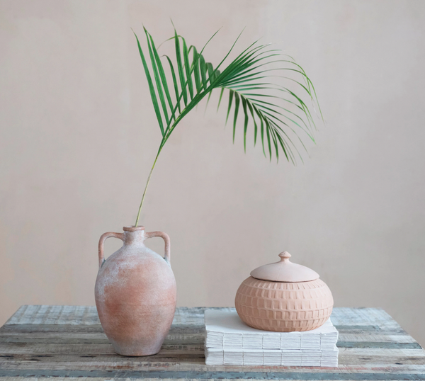 Handmade Terracotta Jar with Lid