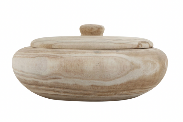 Paulowina Wood Container with Lid