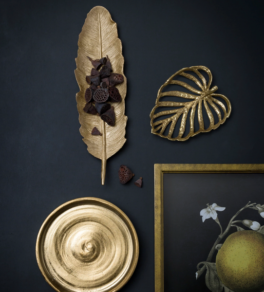Decorative Cast Iron Leaf - Gold Finish