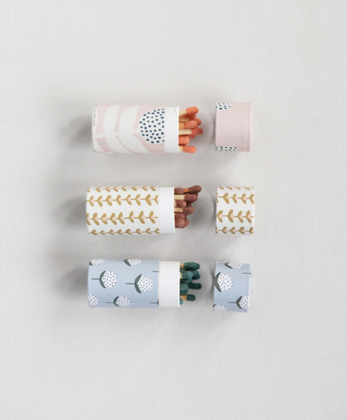 Floral Tube Matchbox with Safety Matches #2