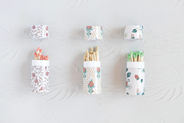 Floral Tube Matchbox w/ Safety Matches #4