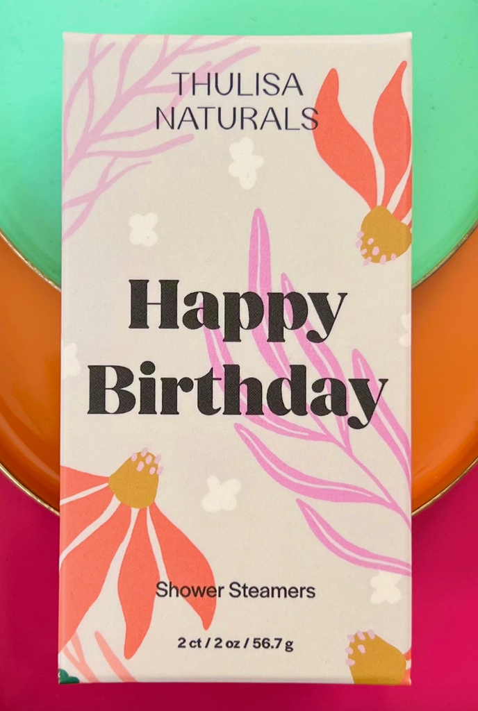 Happy Birthday Shower Steamers - Lavender Geranium - 2 pk