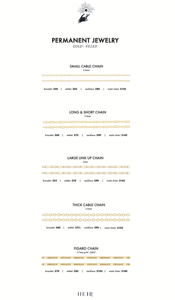 Heir Raleigh Permanent Jewelry Pop-Up