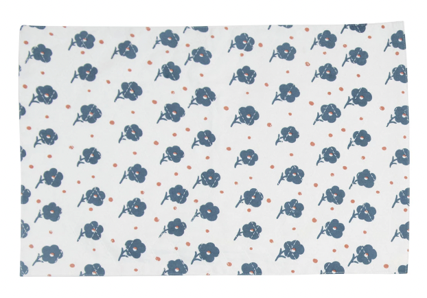 Cotton Printed Placemat - Blue Floral