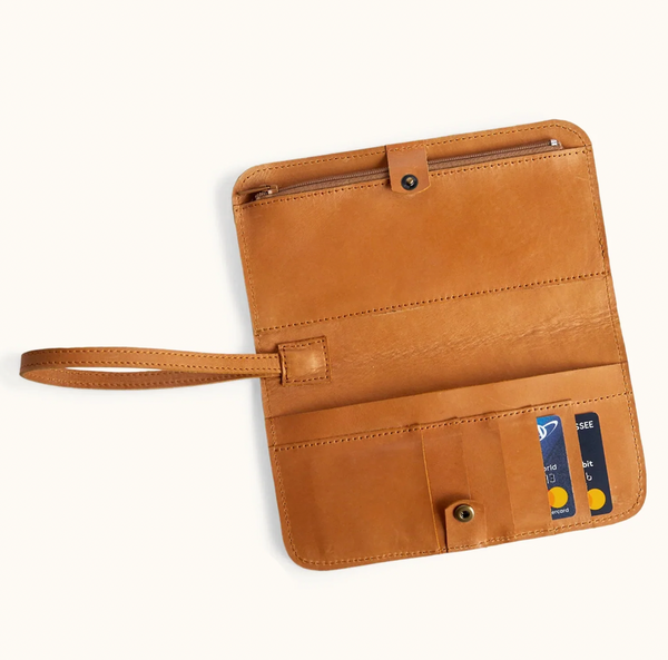 Alem Snap Wallet -- Cognac